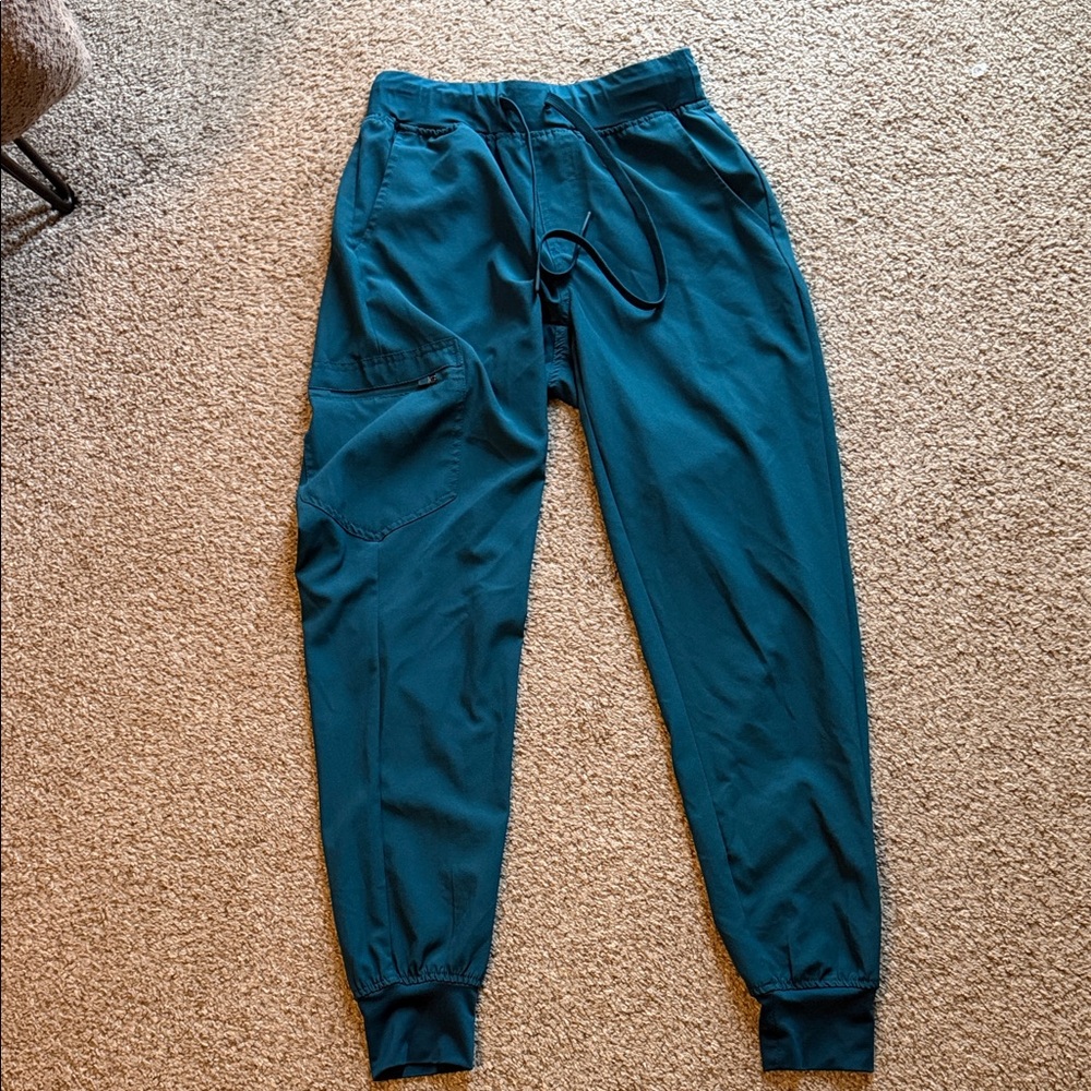 Caribbean Blue Jogger Scrub Pants